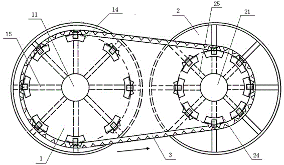 Continuously variable transmission with synchronized gears