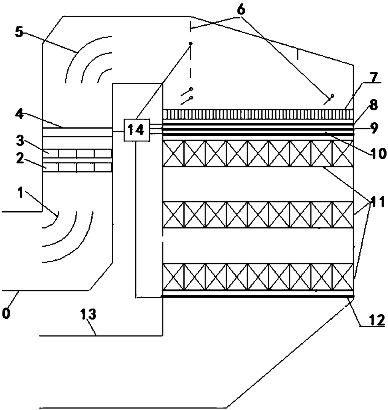 Full-load precise ammonia spraying system with functions of online speed field leveling and concentration field measuring