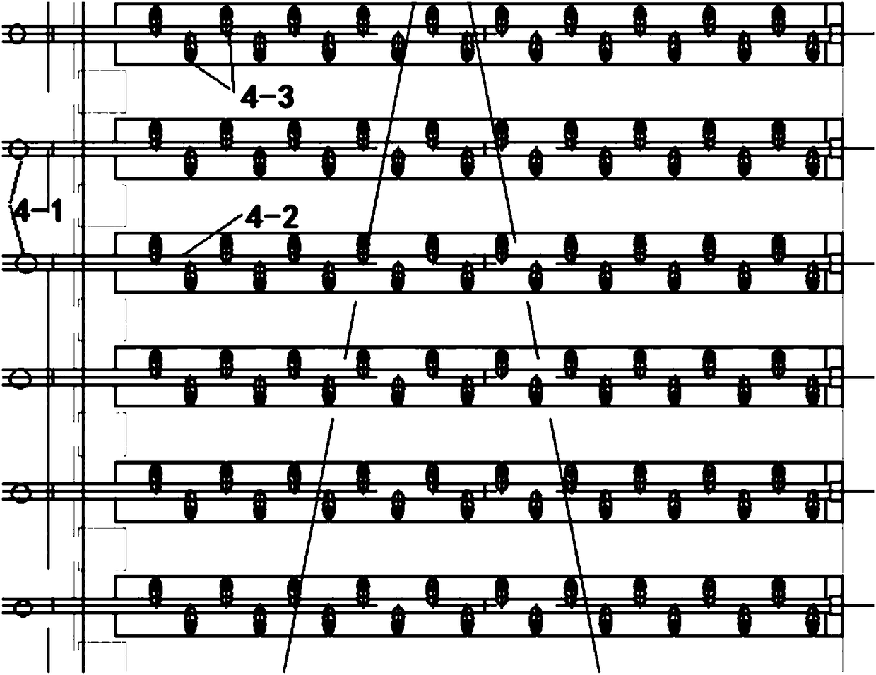 Full-load precise ammonia spraying system with functions of online speed field leveling and concentration field measuring