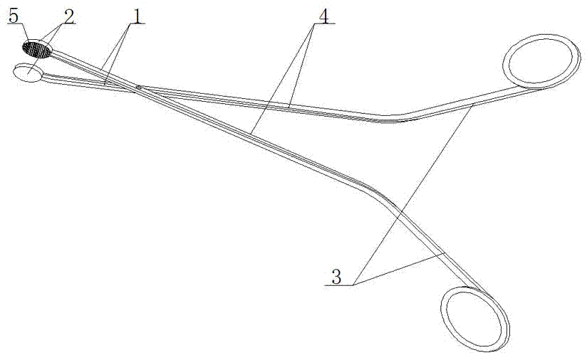 Operating forceps used for hysteroscopy operation