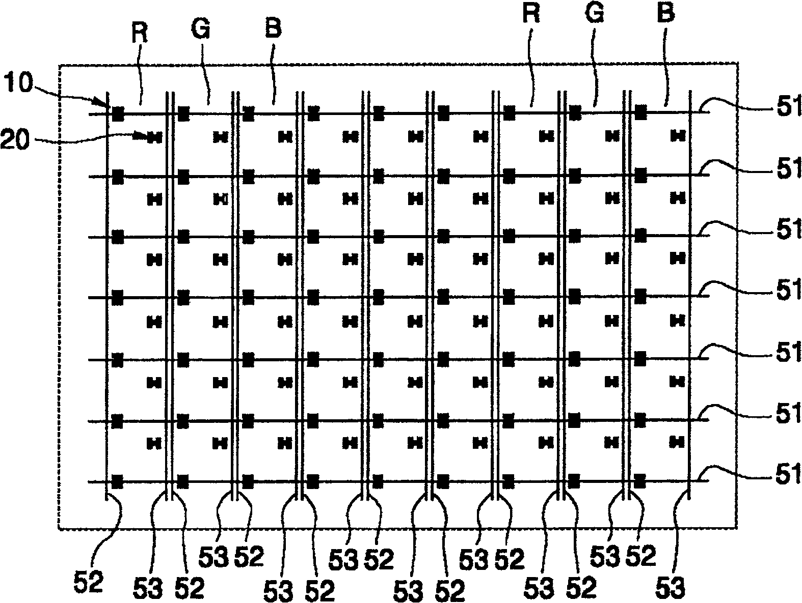 Flat display panel with thin film transistor