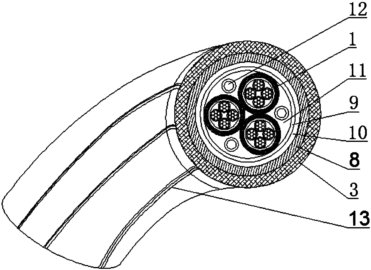 High-rate tensile bus cable