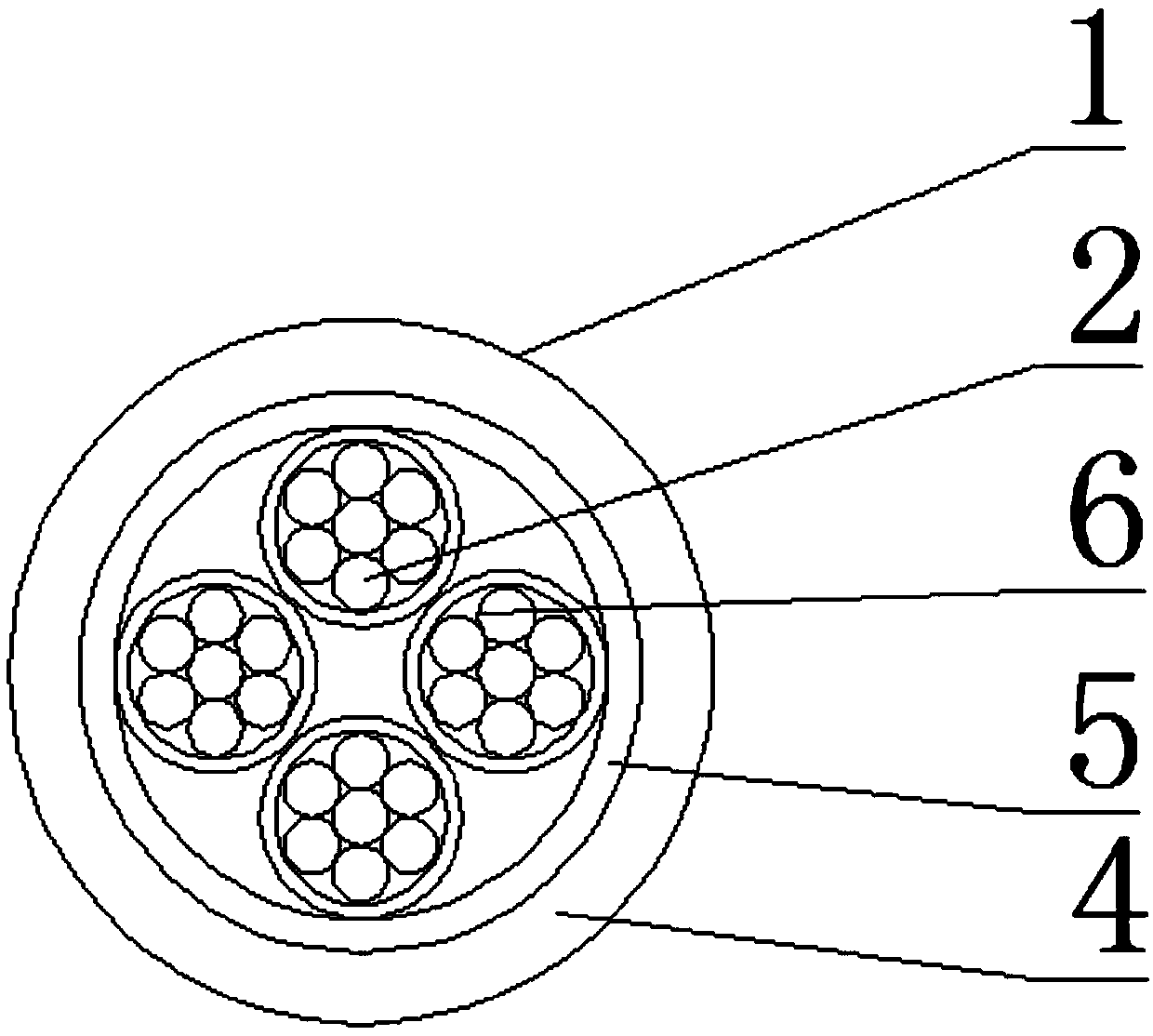 High-rate tensile bus cable