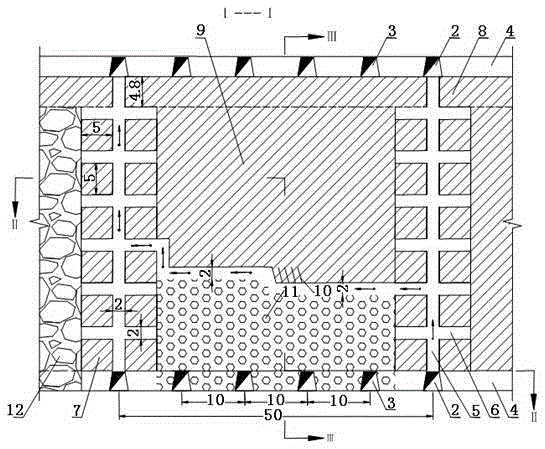 Synchronous mining shrinkage stoping method for double-layer mine variety inclined ore body