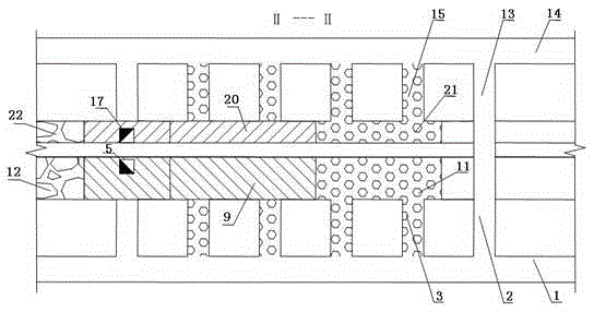 Synchronous mining shrinkage stoping method for double-layer mine variety inclined ore body