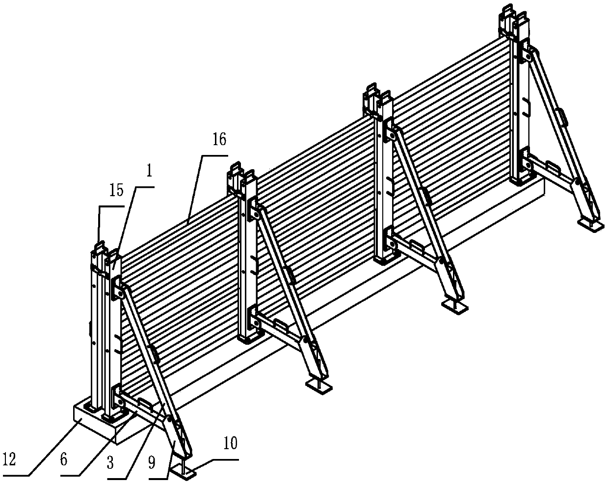 A detachable mobile flood gate