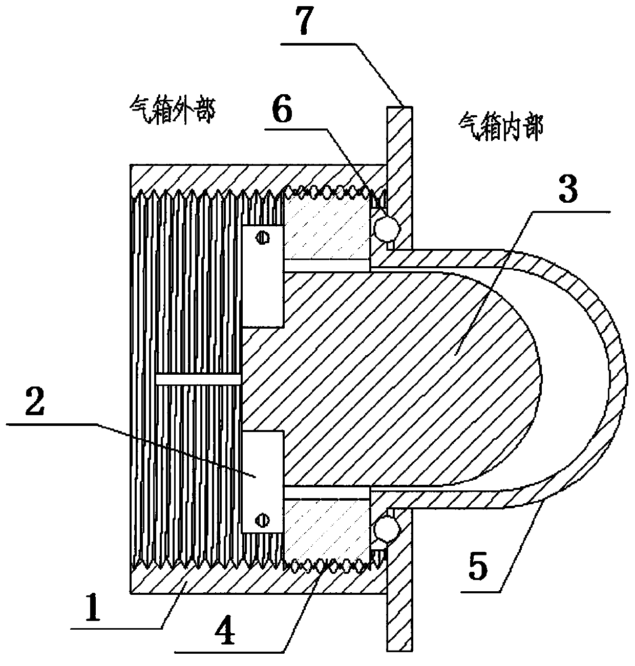 An observation window lighting device for a ring network cabinet