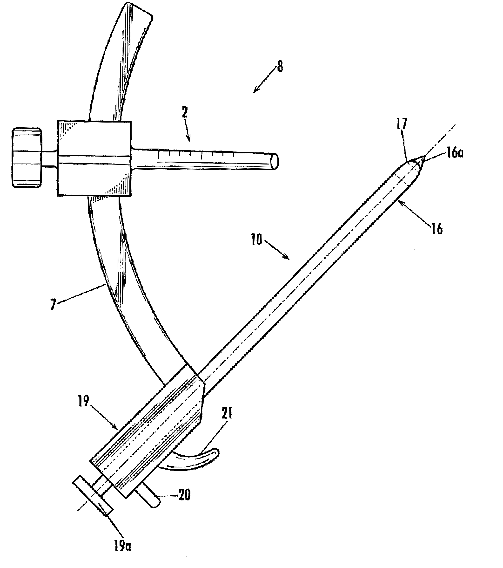 Method for drilling angled osteal tunnels