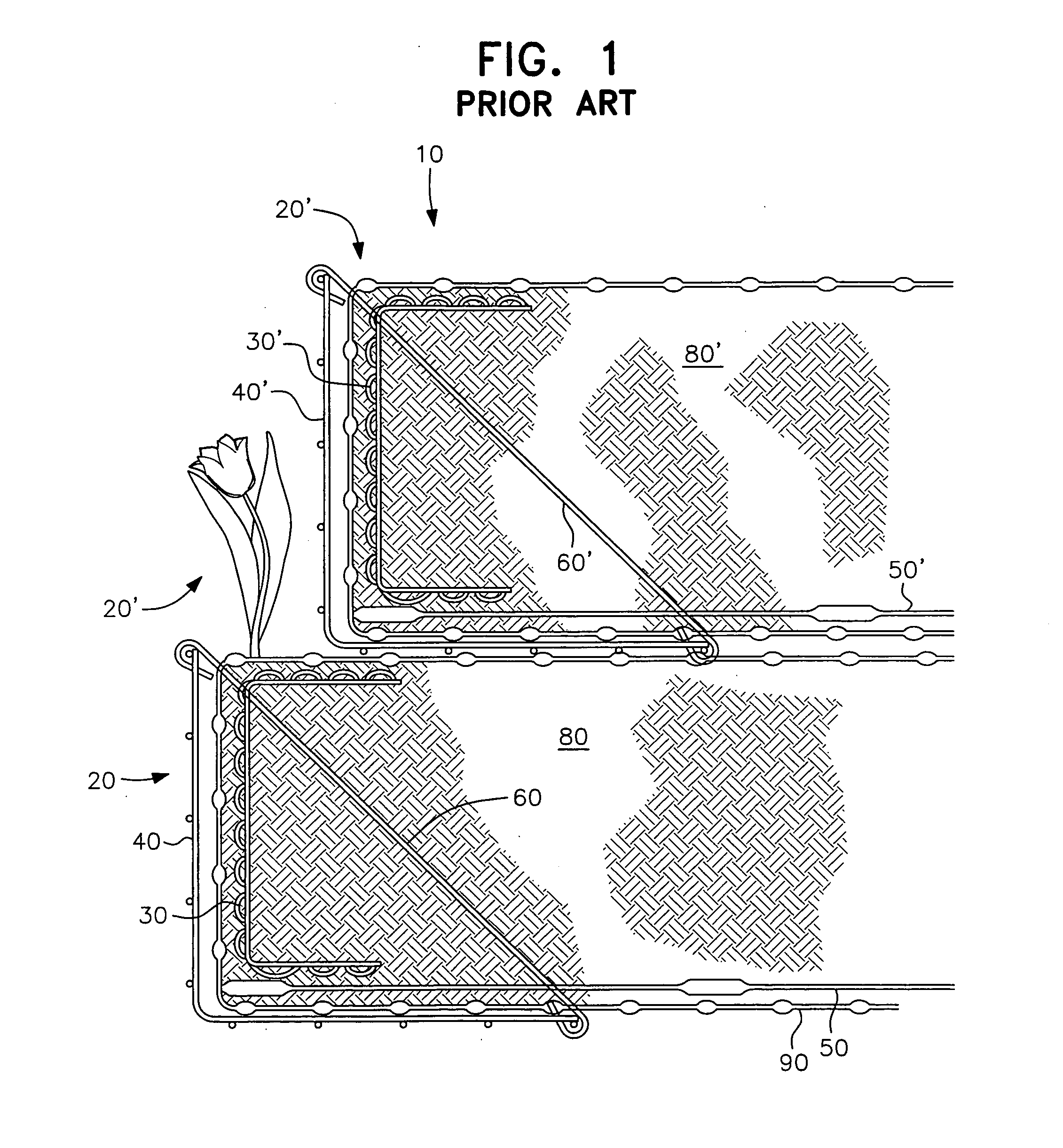 Wire facing unit for retaining walls with strut attachment locator