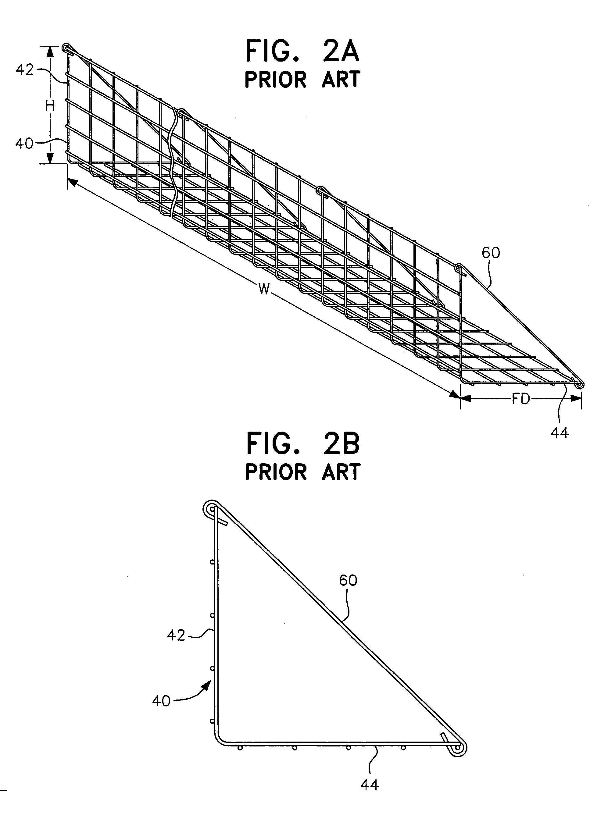 Wire facing unit for retaining walls with strut attachment locator