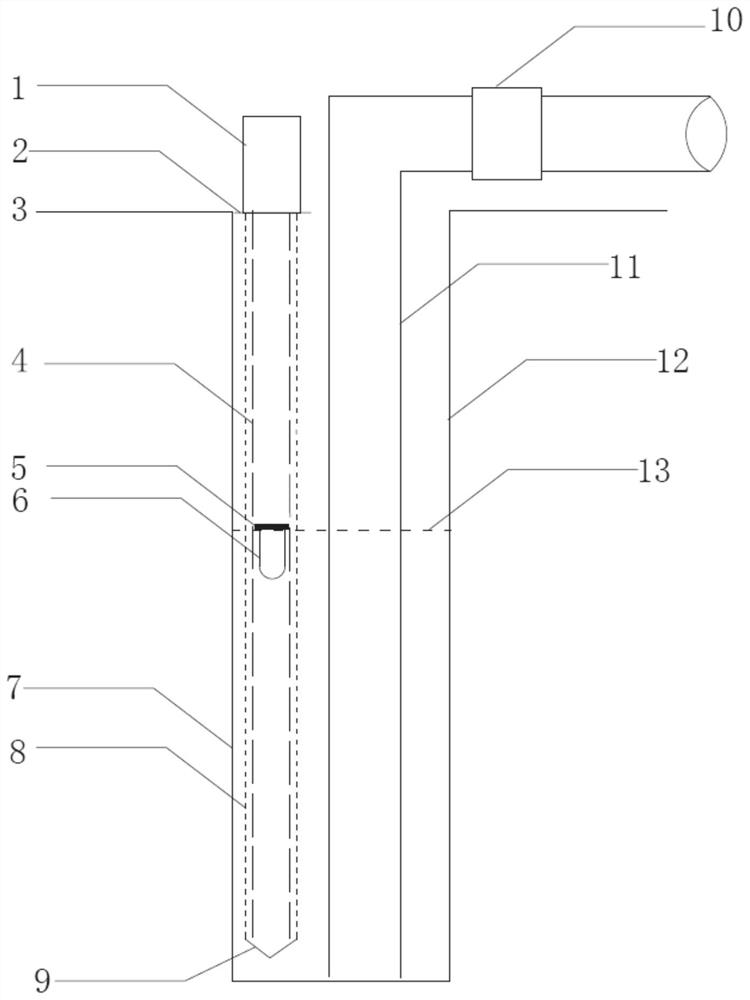 Water level measuring device and water pumping test system