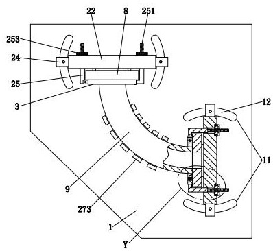 An elbow joint flange welding forming machine