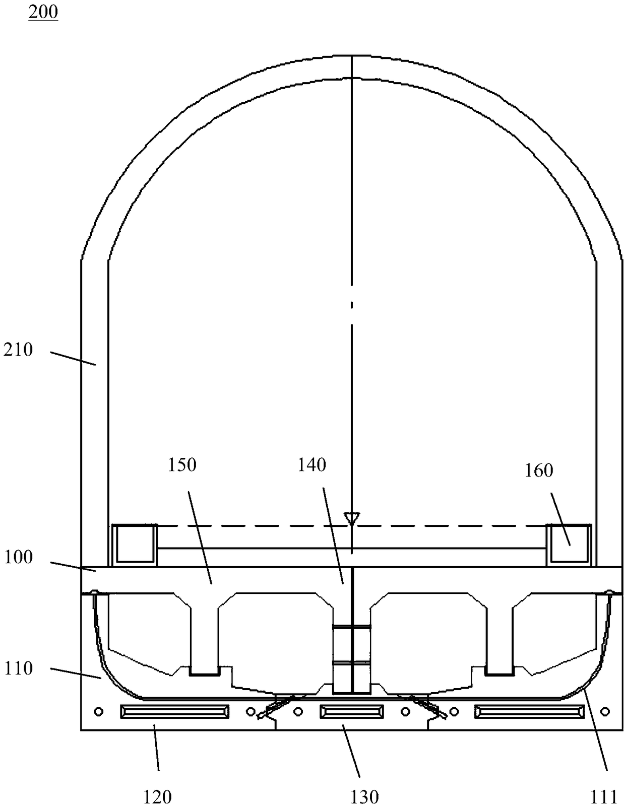 Tunnel base and a construction method thereof