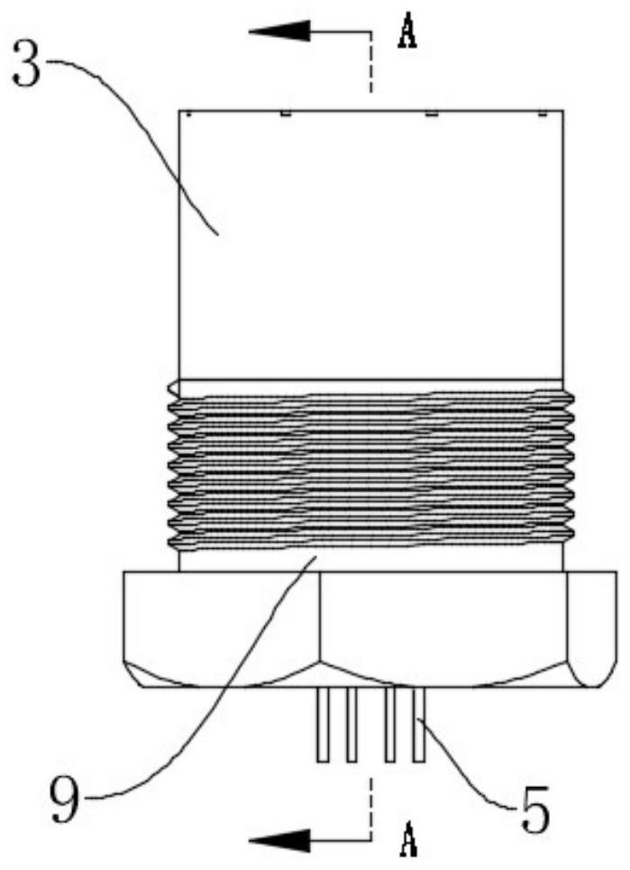 High-temperature pressure sensor packaging structure