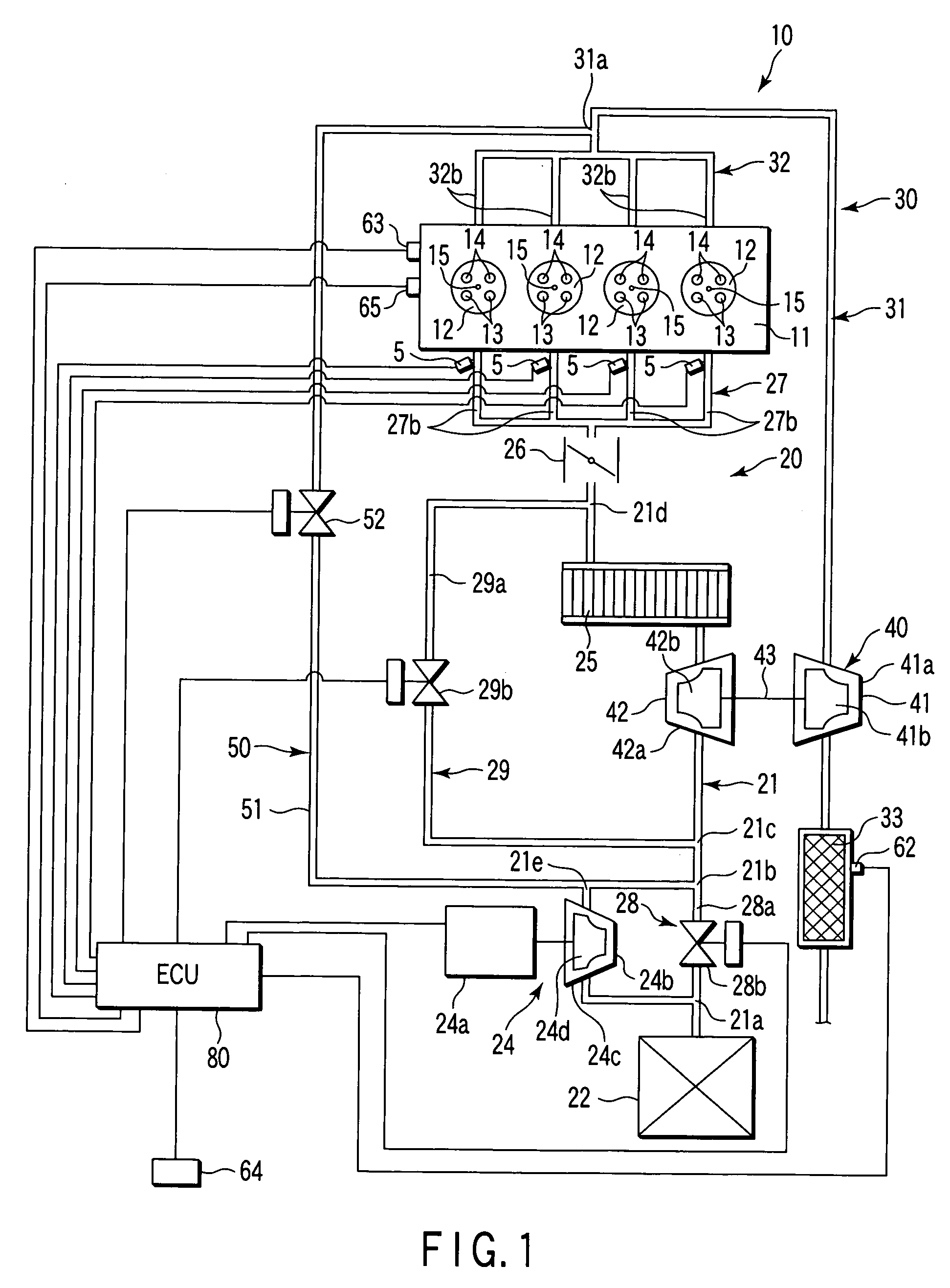 Internal combustion engine having supercharger