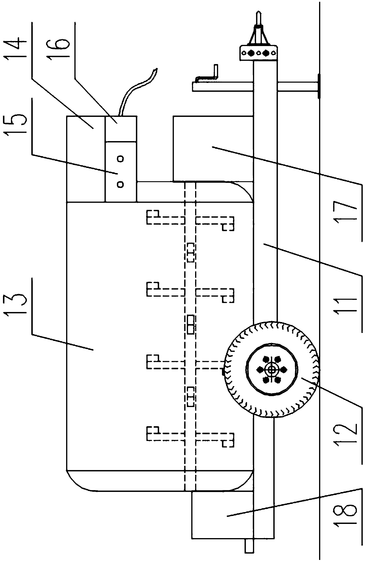 Using method of intelligent system for environment-friendly deep application and irrigation of organic fertilizer