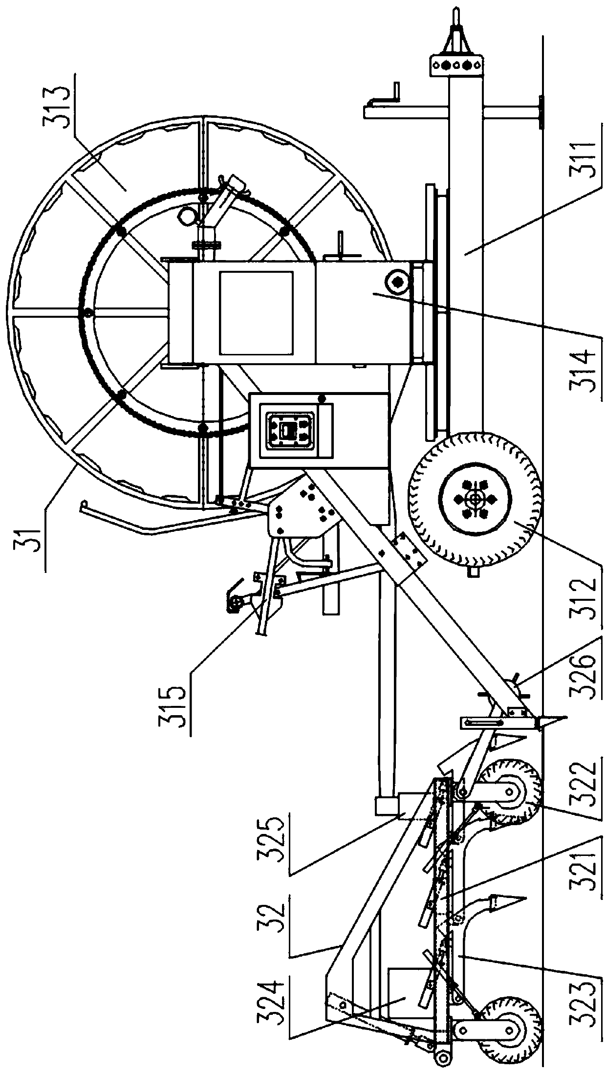 Using method of intelligent system for environment-friendly deep application and irrigation of organic fertilizer