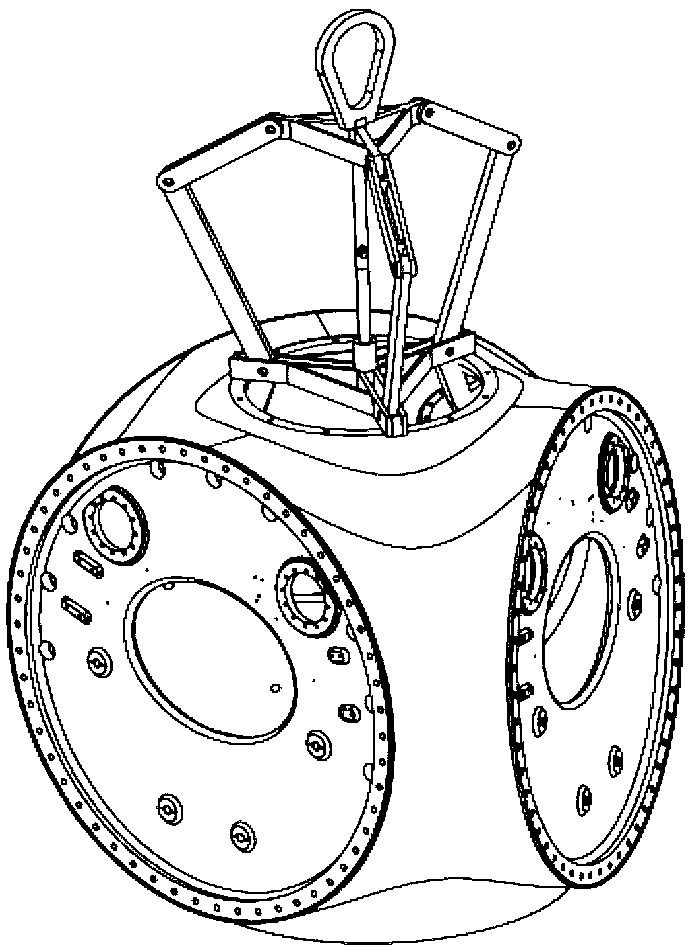 Fan hub hanger with rotational locking mechanism and using method thereof