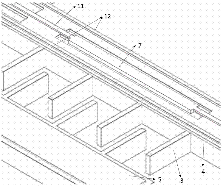 Comb-shaped micro-sensor for measuring strong magnetic field, and preparation method for comb-shaped micro-sensor