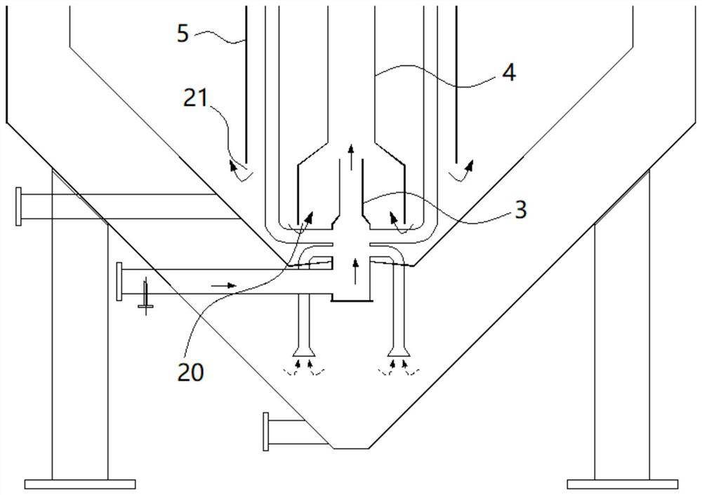 Multi-stage synergistic self-circulation anaerobic ammonia oxidation reaction device