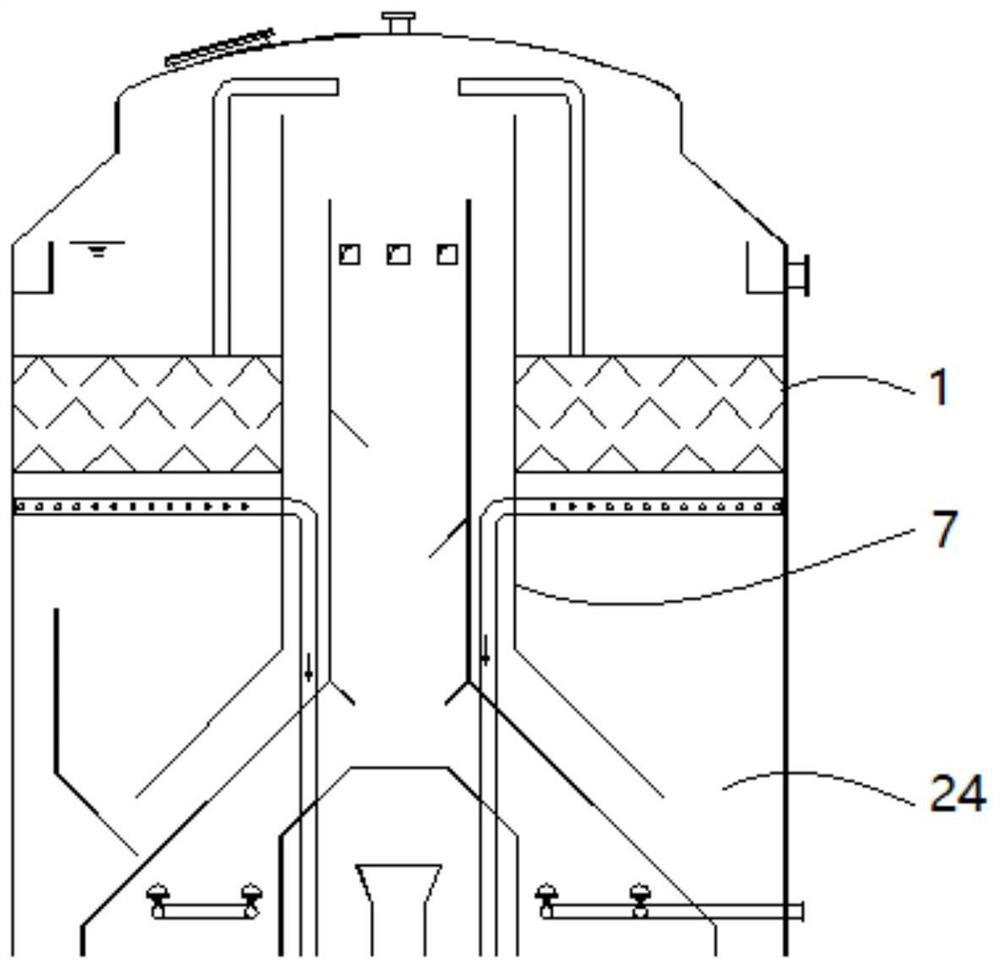 Multi-stage synergistic self-circulation anaerobic ammonia oxidation reaction device