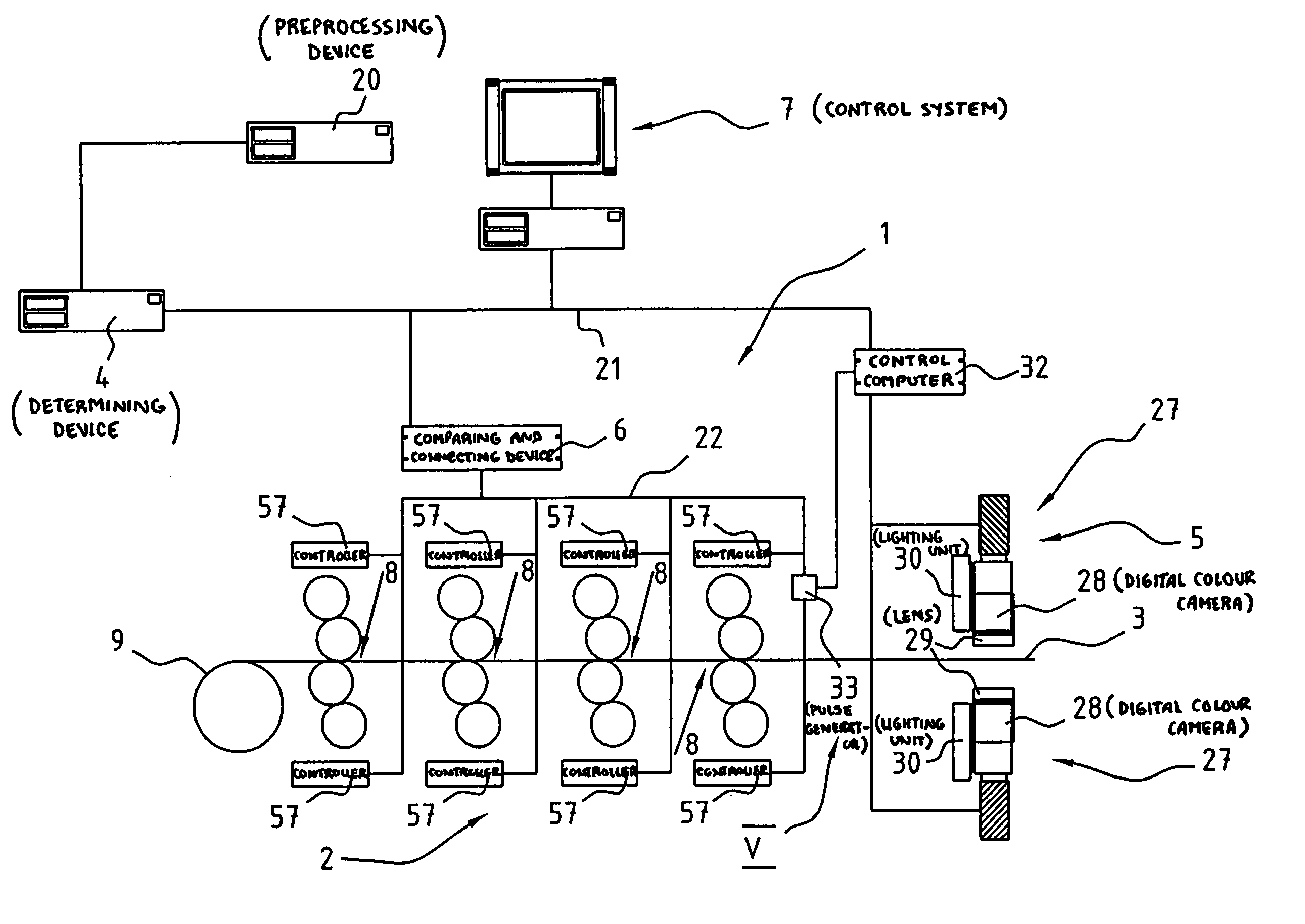 Method and system for monitoring printed material produced by a printing press