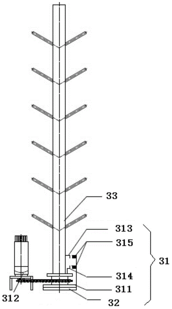 Rotary type automatic goods storing and taking device and method