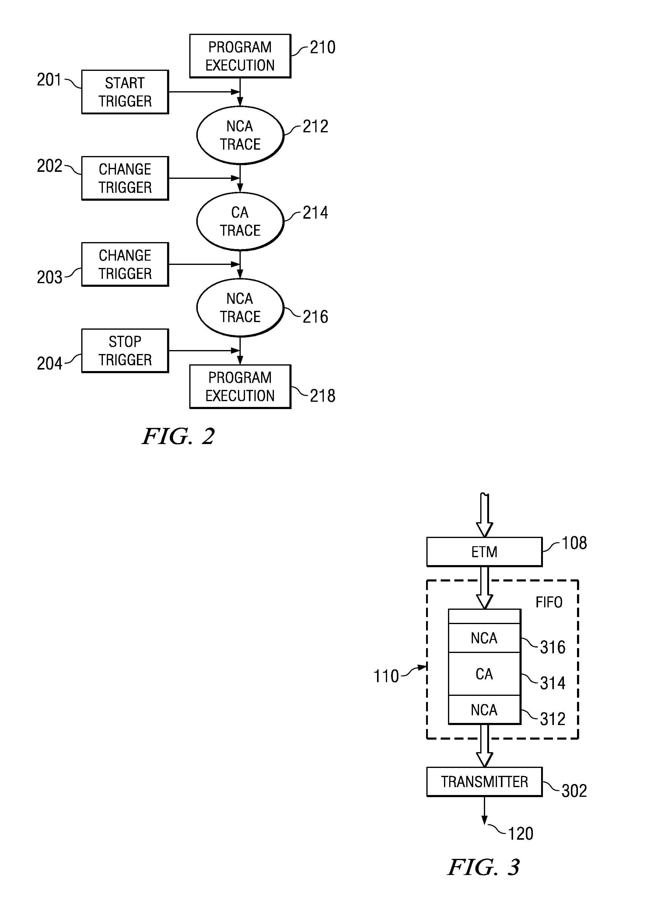 Recording processor instruction execution cycle and non-cycle count trace events