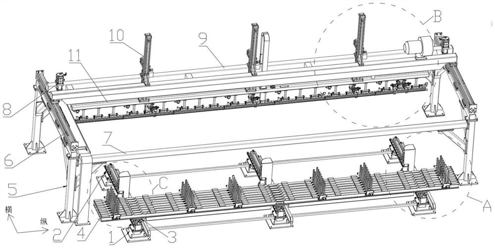 Feeding and discharging system and method for intelligent machining of copper bars