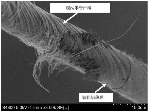 A kind of oriented carbon nanotube-alumina hybrid fiber and preparation method thereof