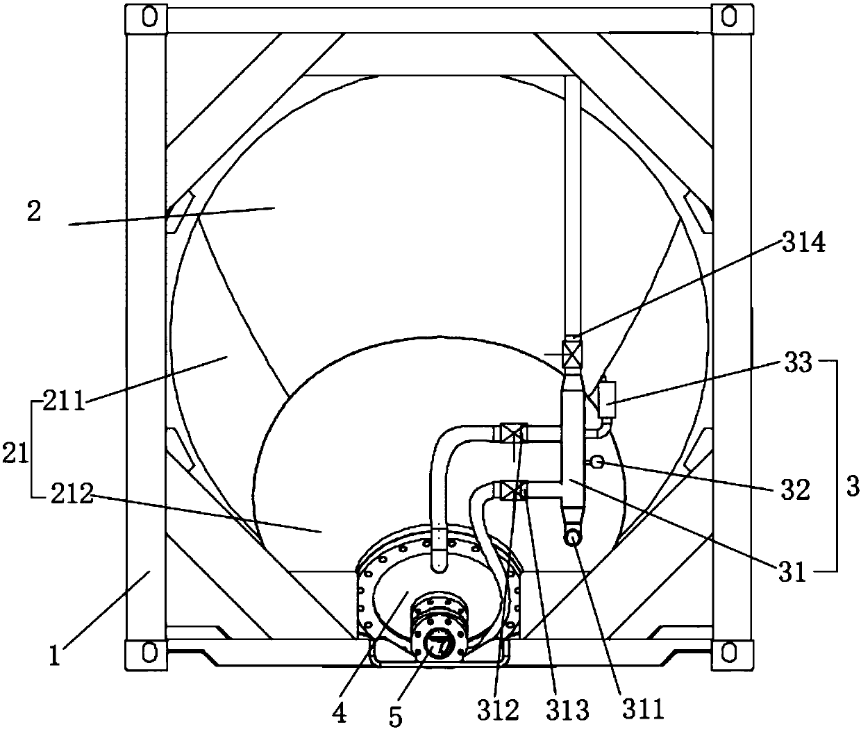 Tank box for loading and transporting particle goods