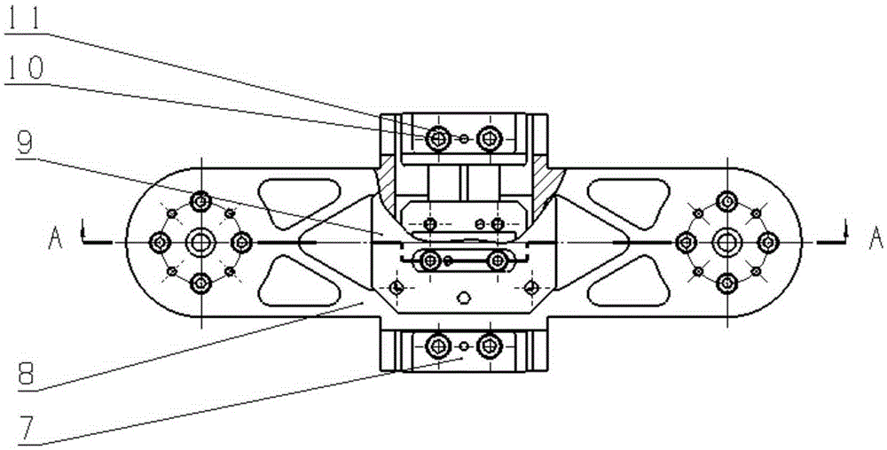 Whiffletree support structure applied to statically determined support of large-aperture reflector