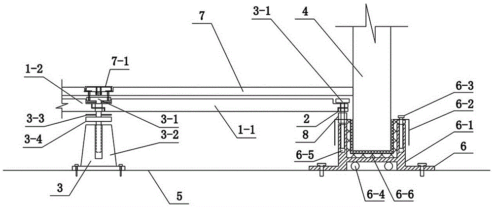 Assembly type raised flooring, assembly type space partition system and construction method