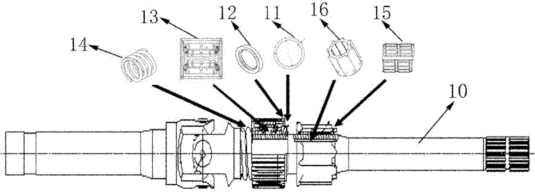 Press-mounting device for automobile steering column fittings and press-mounting method thereof