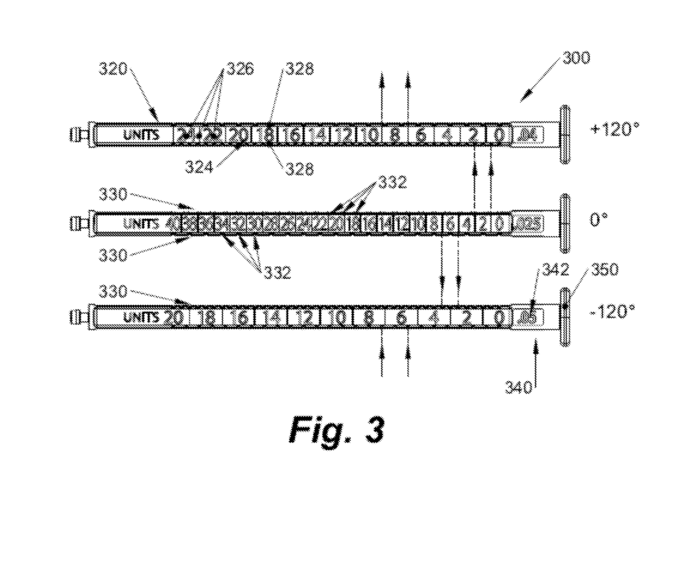 Syringe with alternatively selectable graduations