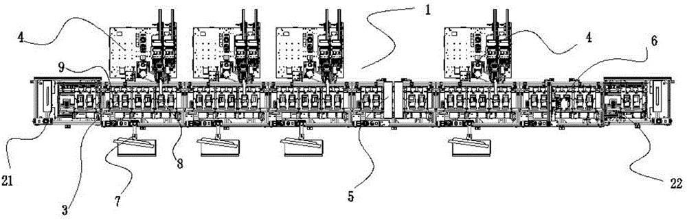 Robot automatic auxiliary material pasting assembly line