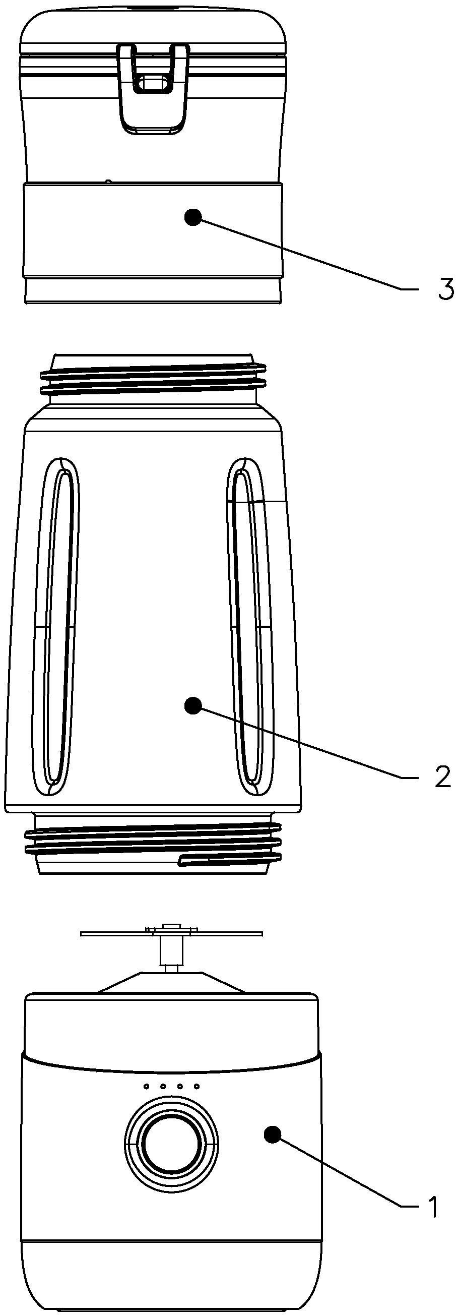 Vacuumizing stirring machine