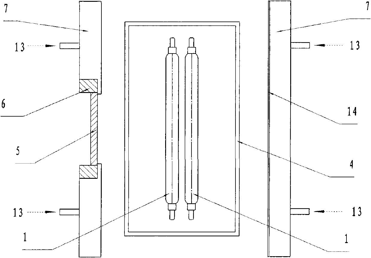 Infrared radiation heat flow density reinforcement device for high temperature pneumatic thermal simulating test of missile