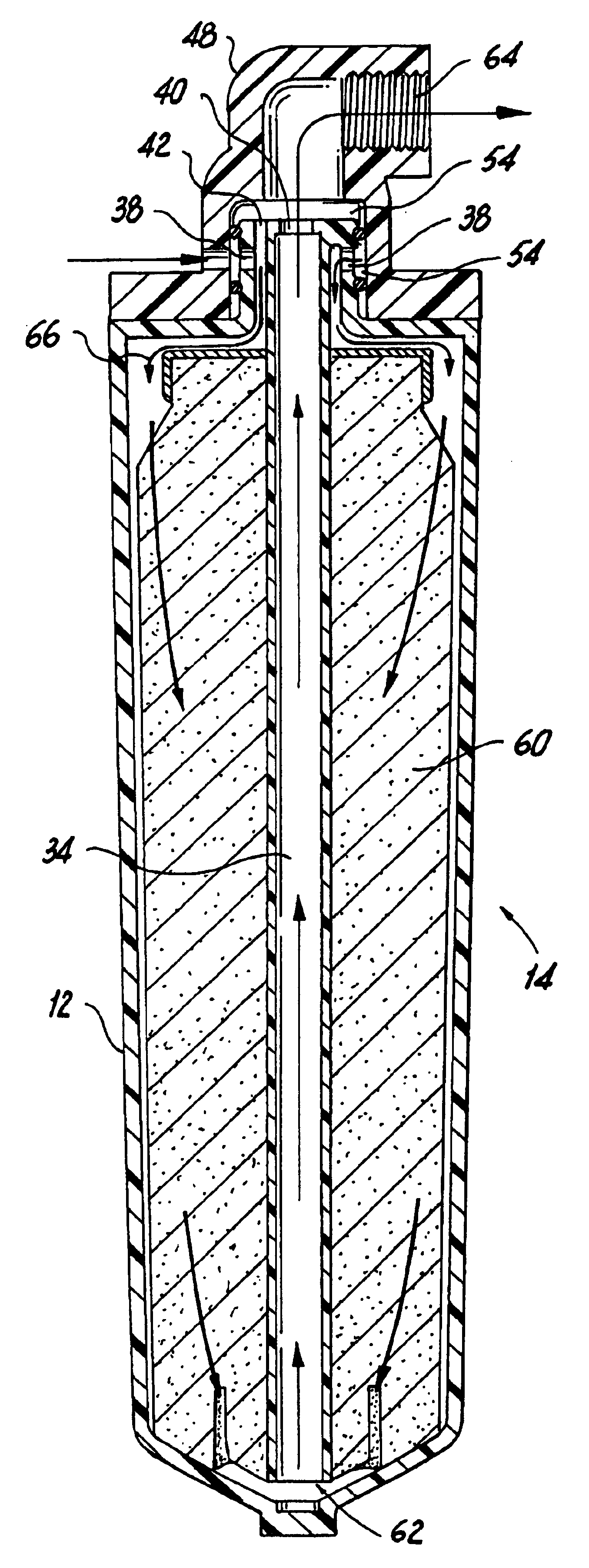 Filter cartridge having bypass feature