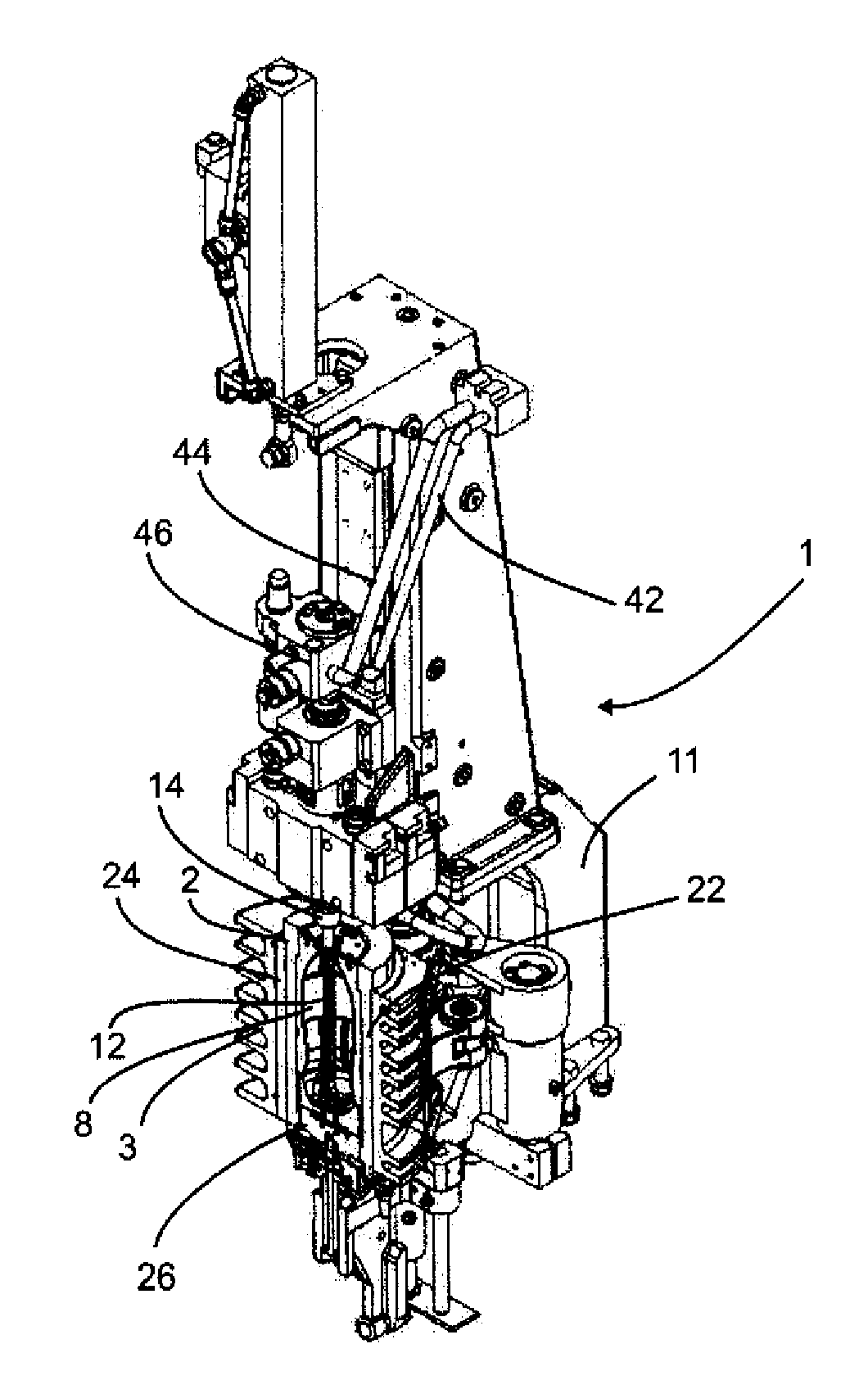 Blow moulding machine with cleaning system