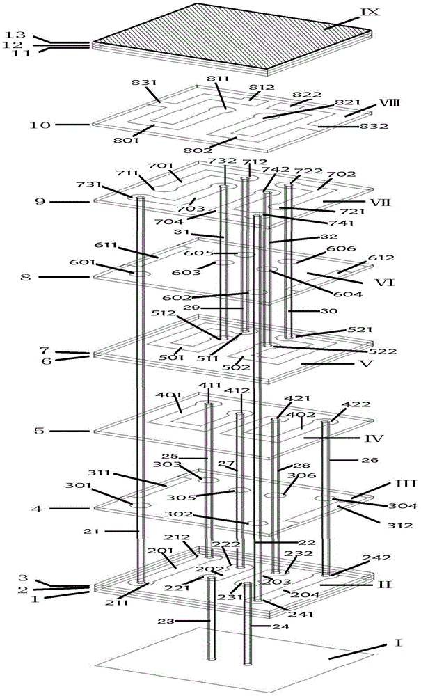 ltcc bandpass filter using feed structure to suppress the third harmonic