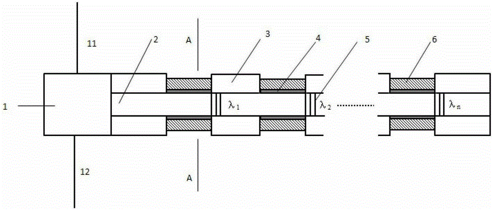 Quasi-distributed fiber grating surface plasmon resonance sensor and preparation method