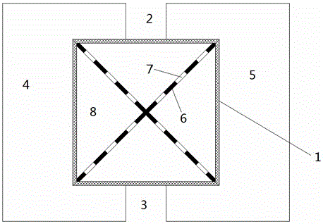 A h-shaped heat exchange tube