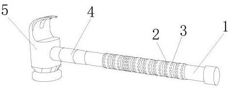 A new type of shock-absorbing high-efficiency hardware tool hammer