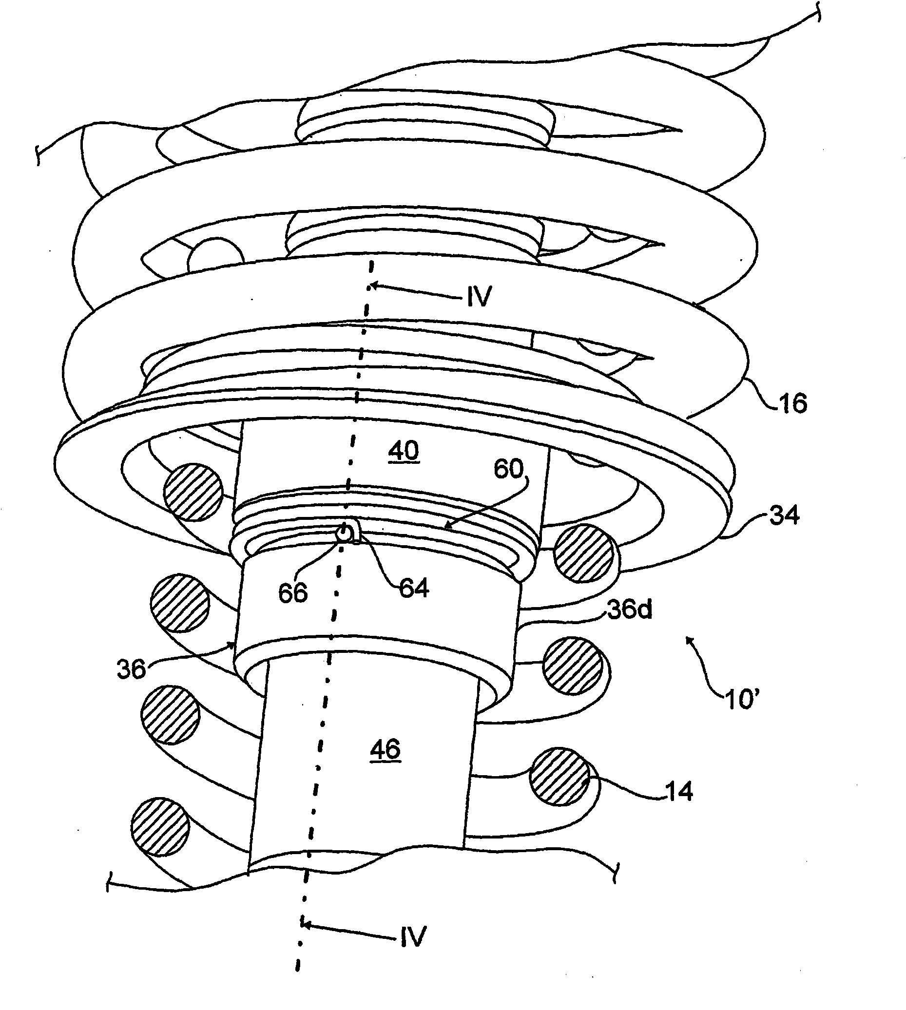 Spring strut arrangement for wheel suspensions of motor vehicles