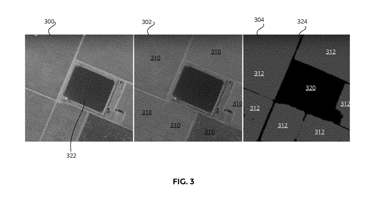 Crop boundary detection in images