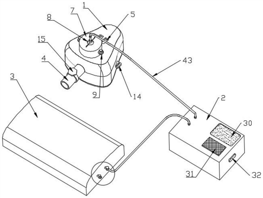 Breathing assisting device for respiratory medicine department