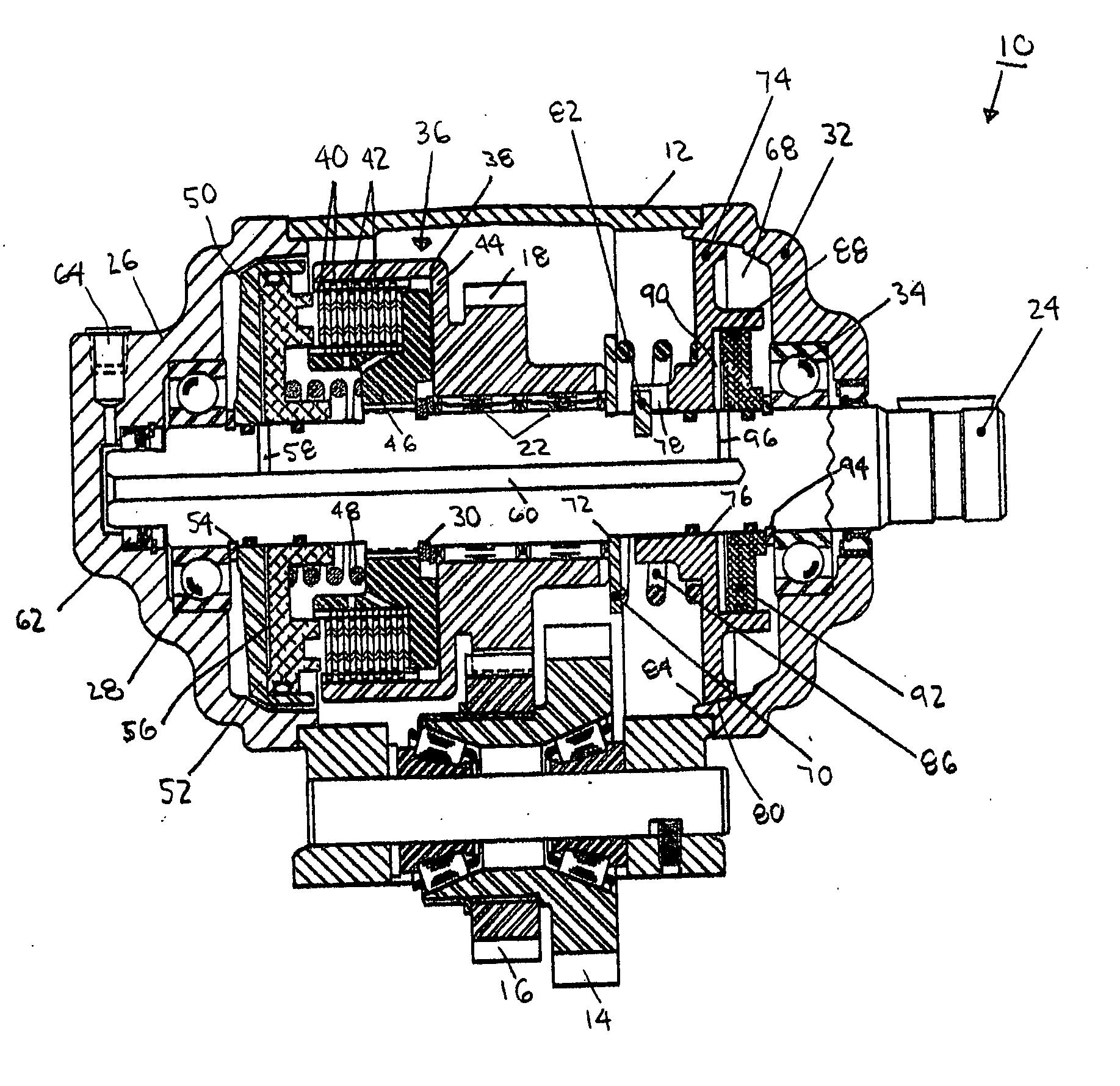 Automatic drag brake for a power take-off unit output shaft