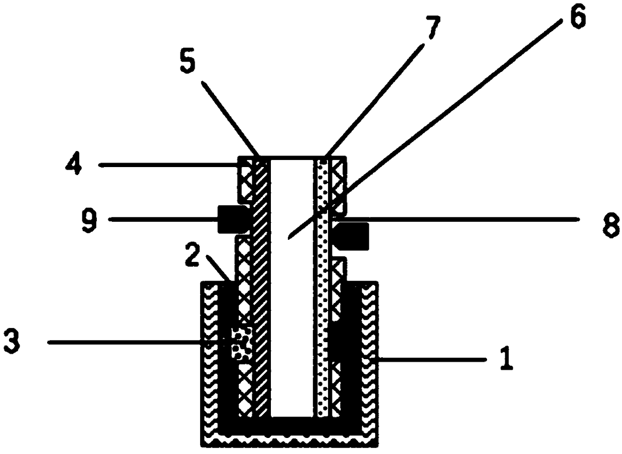 Implantable blood sugar testing probe and screen printing-based manufacturing method thereof