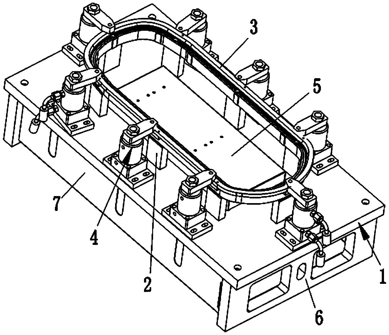 Laser welding fixing tool capable of adapting to various bio-oil tanks